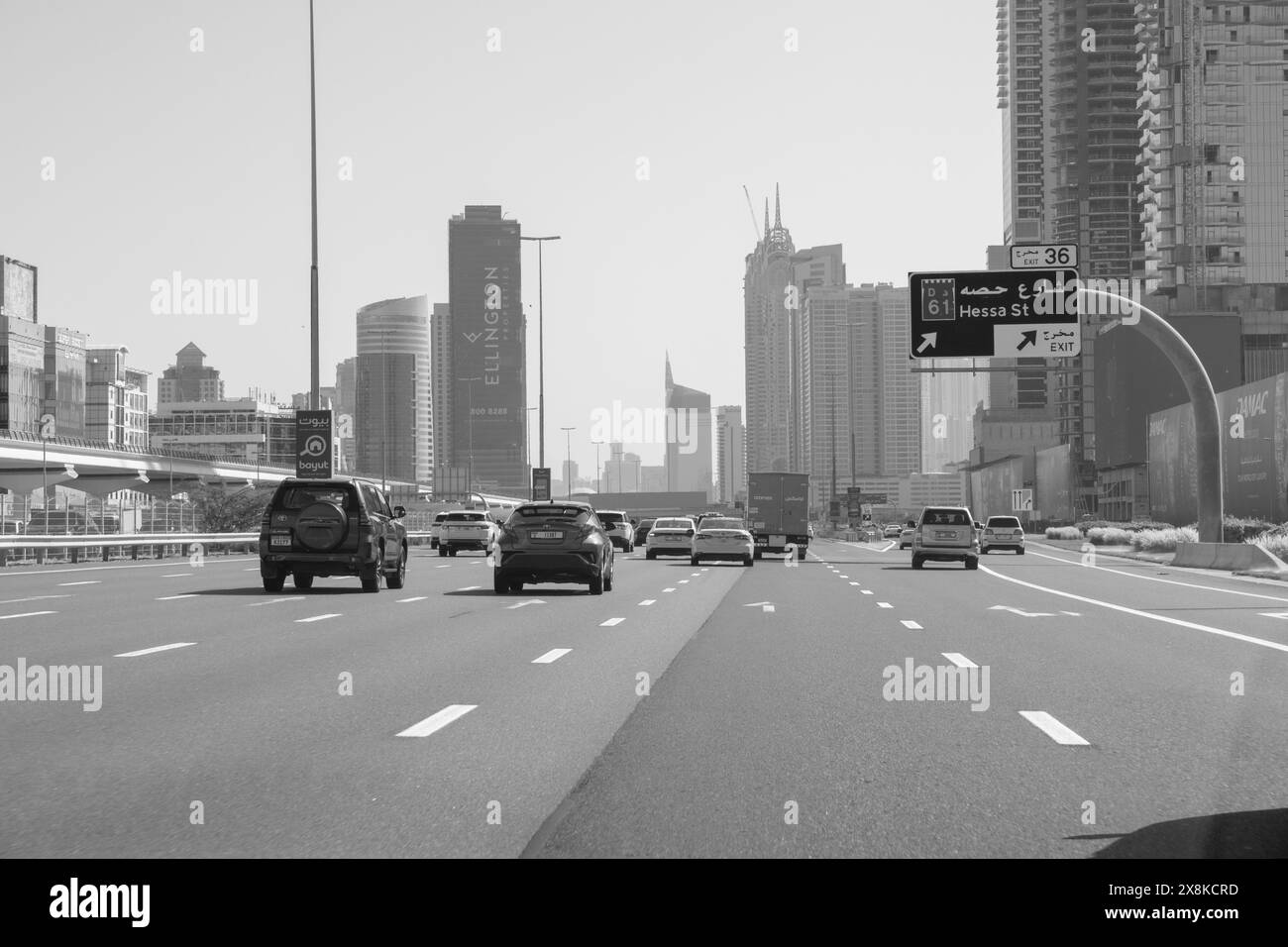 Sur la route de Dubaï Banque D'Images