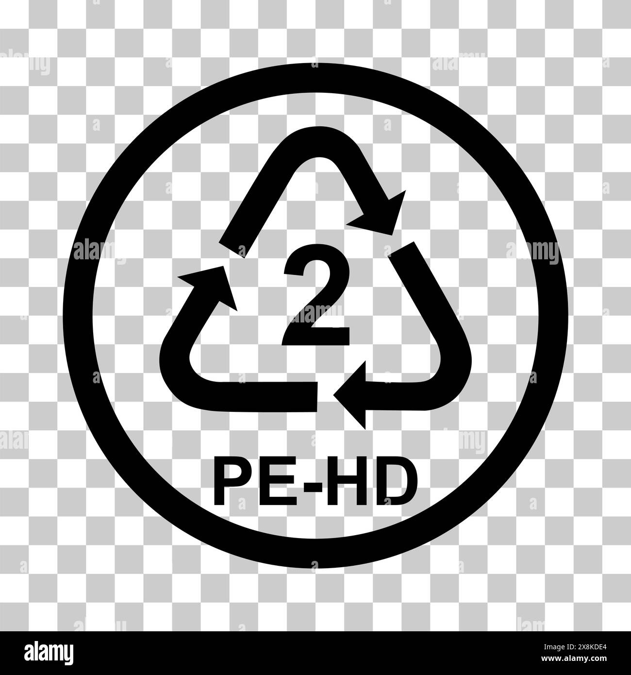 Symbole en plastique, panneau de recyclage écologique isolé sur fond blanc. Icône déchets d'emballages . Illustration de Vecteur