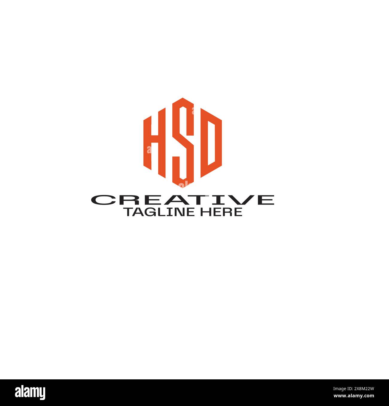 conception originale de logo de monogramme de lettre hsd Illustration de Vecteur