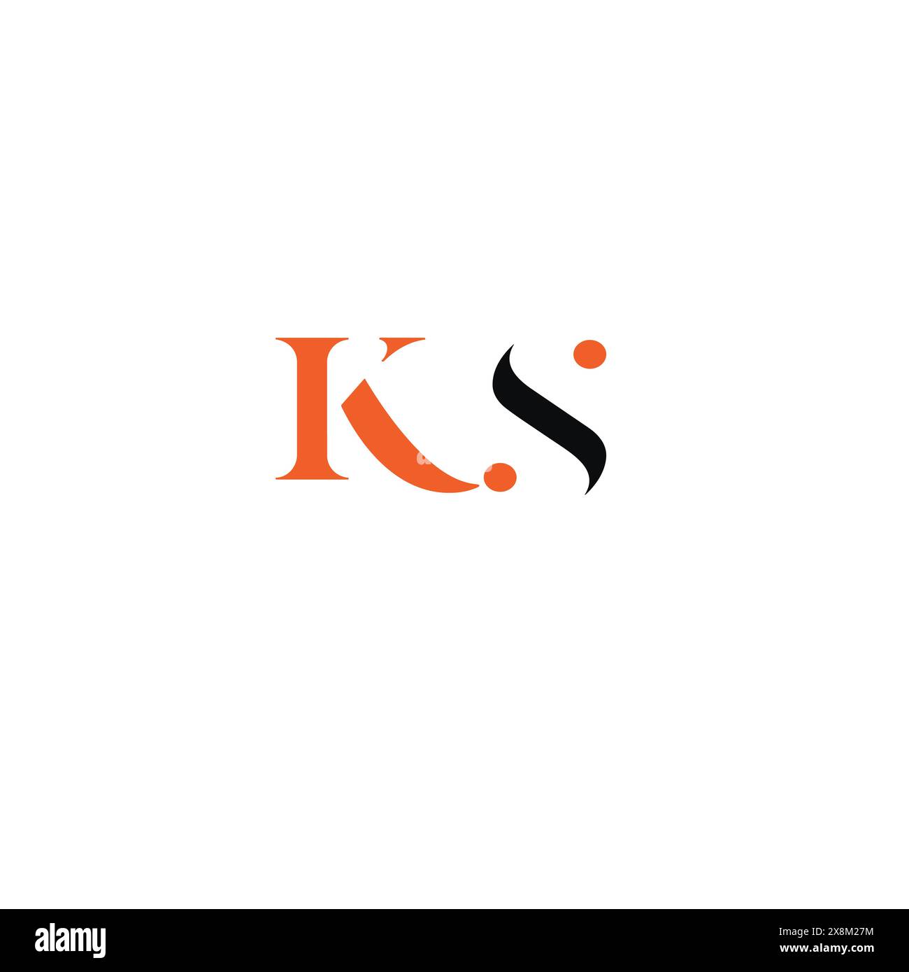 SK, KS, K, S, conception de logo lettre alphabet monogramme initiale abstraite Illustration de Vecteur