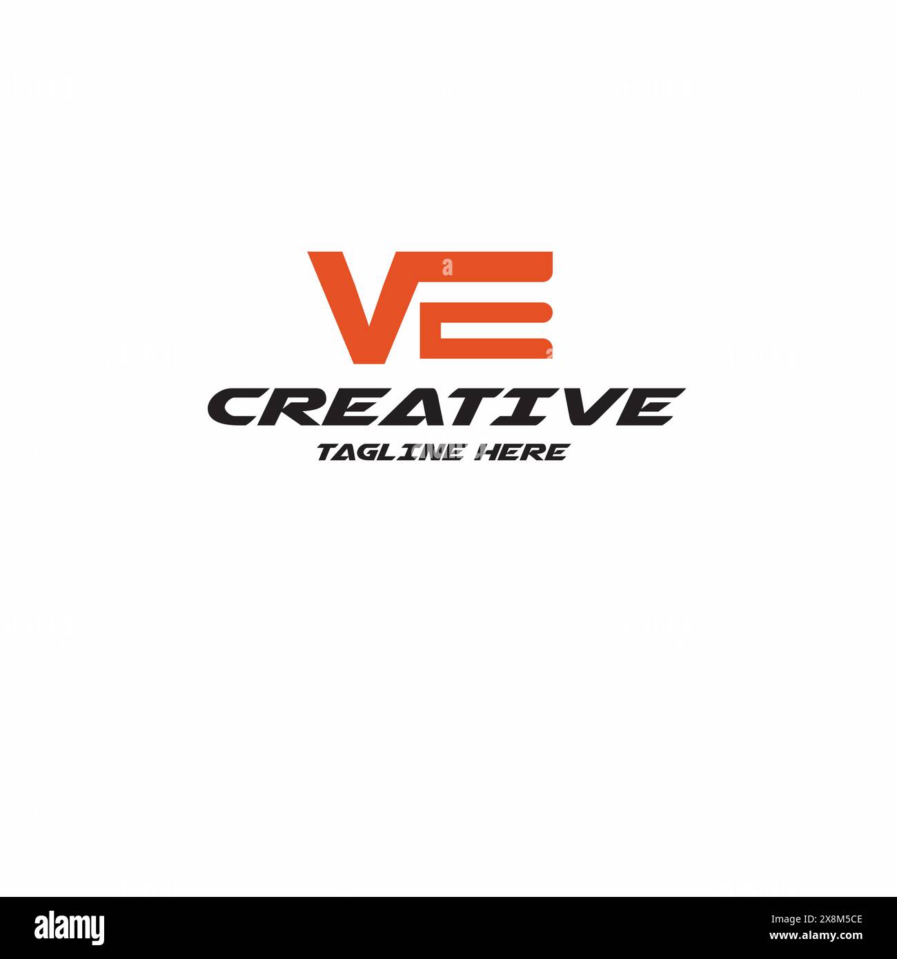 . Modèle de vecteur de logo Ve de lettre initiale Illustration de Vecteur