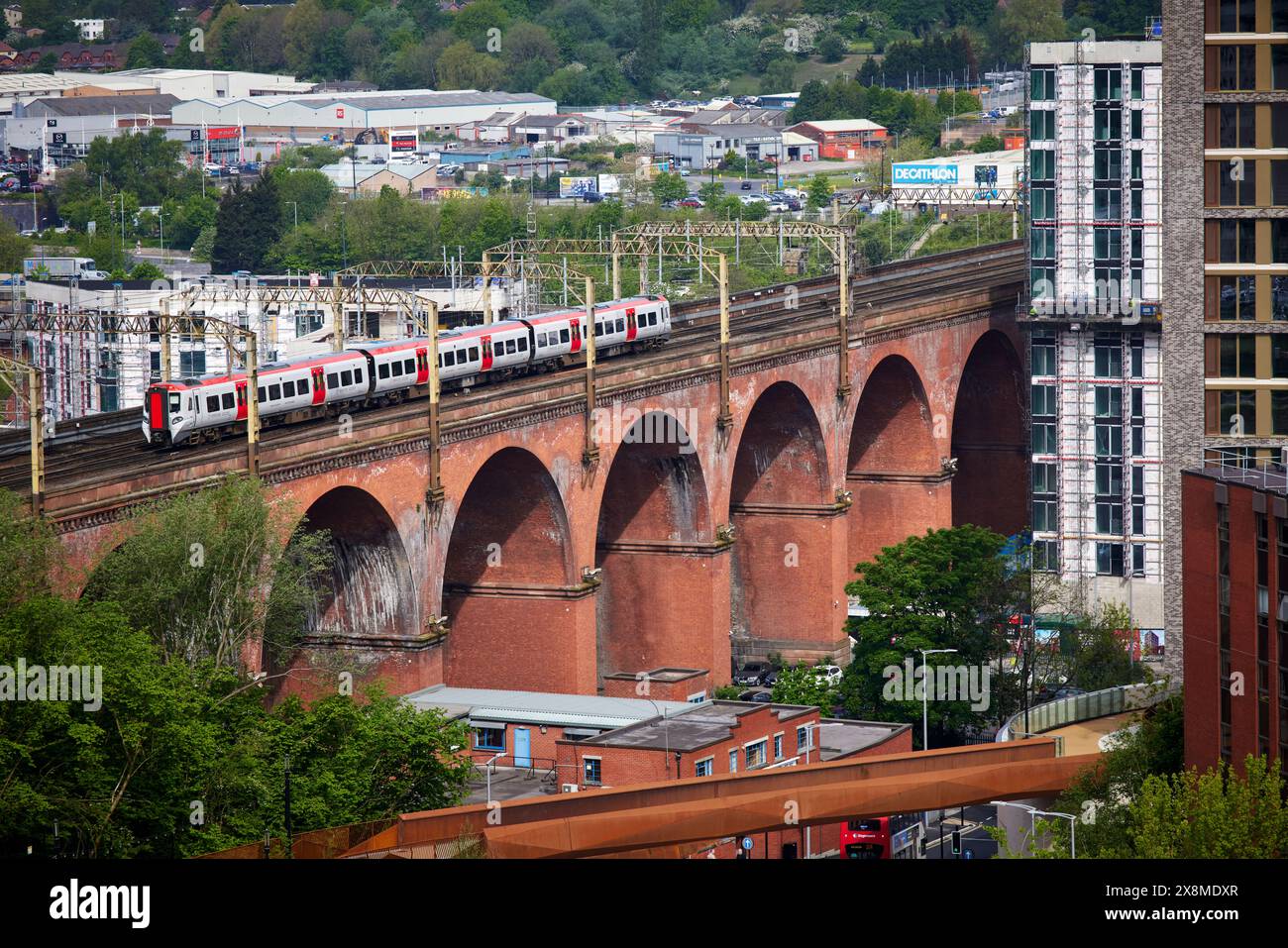 Stockport Viaduc vu d'en haut Banque D'Images