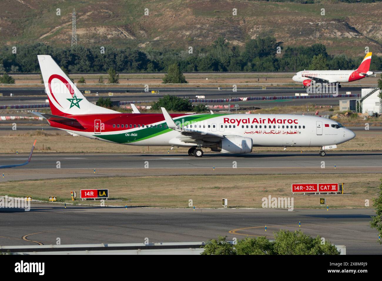 Boeing 737 de la compagnie aérienne Royal Air Maroc Banque D'Images