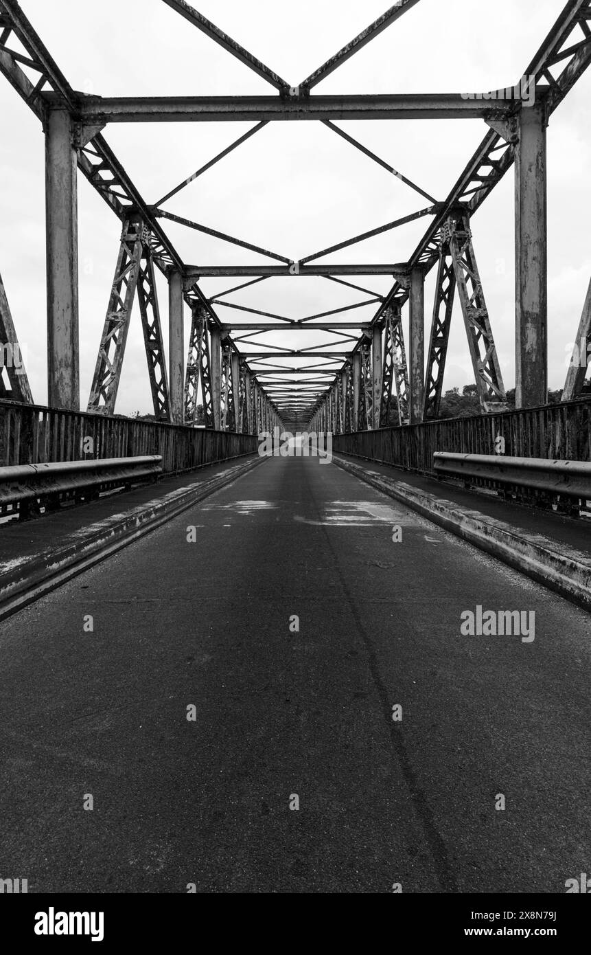Pont de saut Saba, Guyane française Banque D'Images