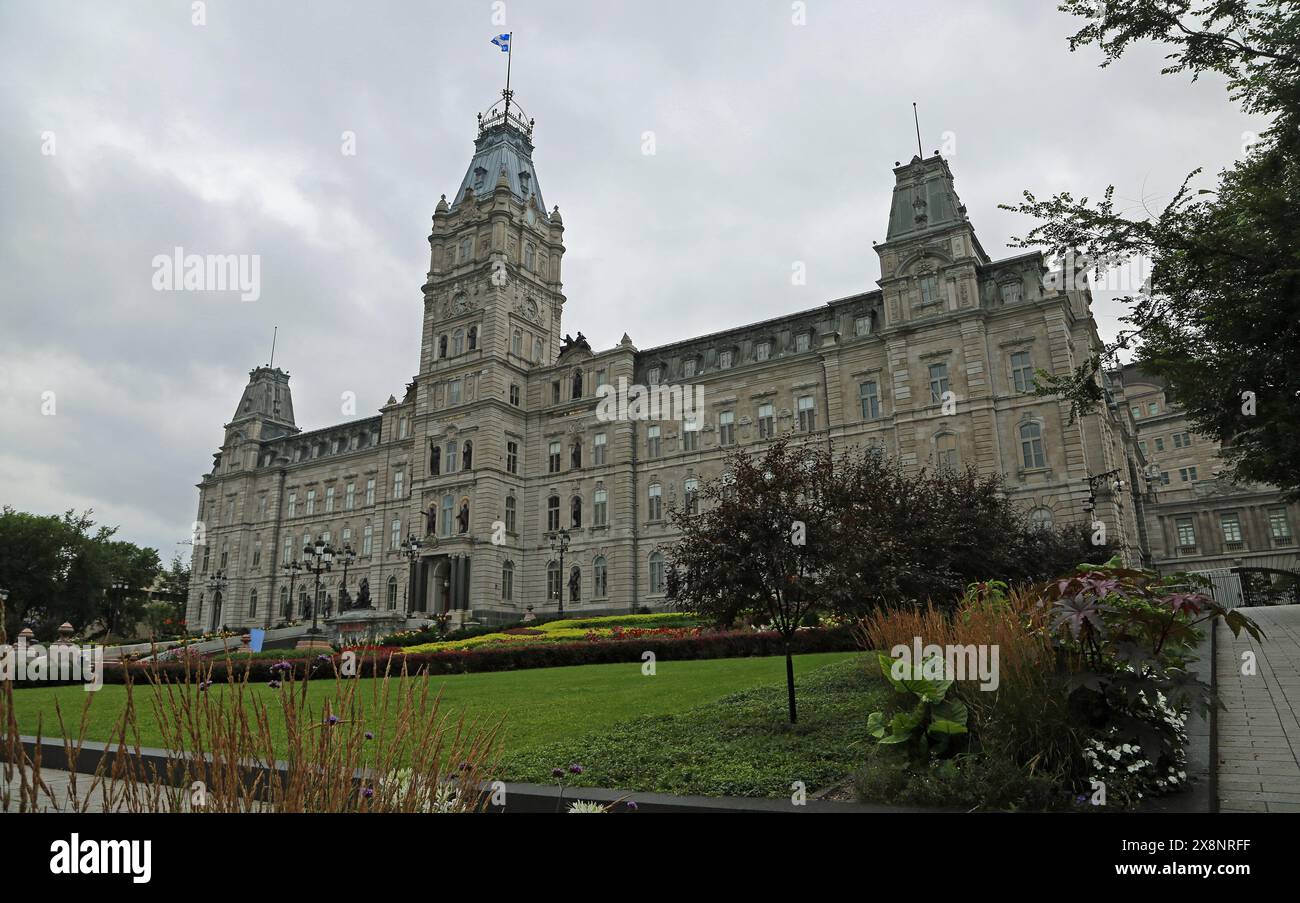 Paysage avec bâtiment du Parlement - ville de Québec, Canada Banque D'Images