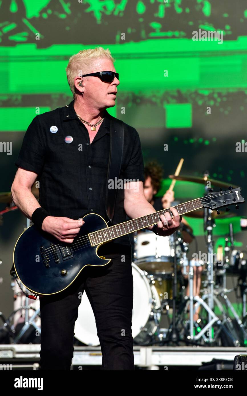 Napa, Californie, États-Unis. 26 mai 2024. The Offspring se produisant sur scène au BottleRock 2024 Music Festival. Crédit : Ken Howard/Alamy Banque D'Images