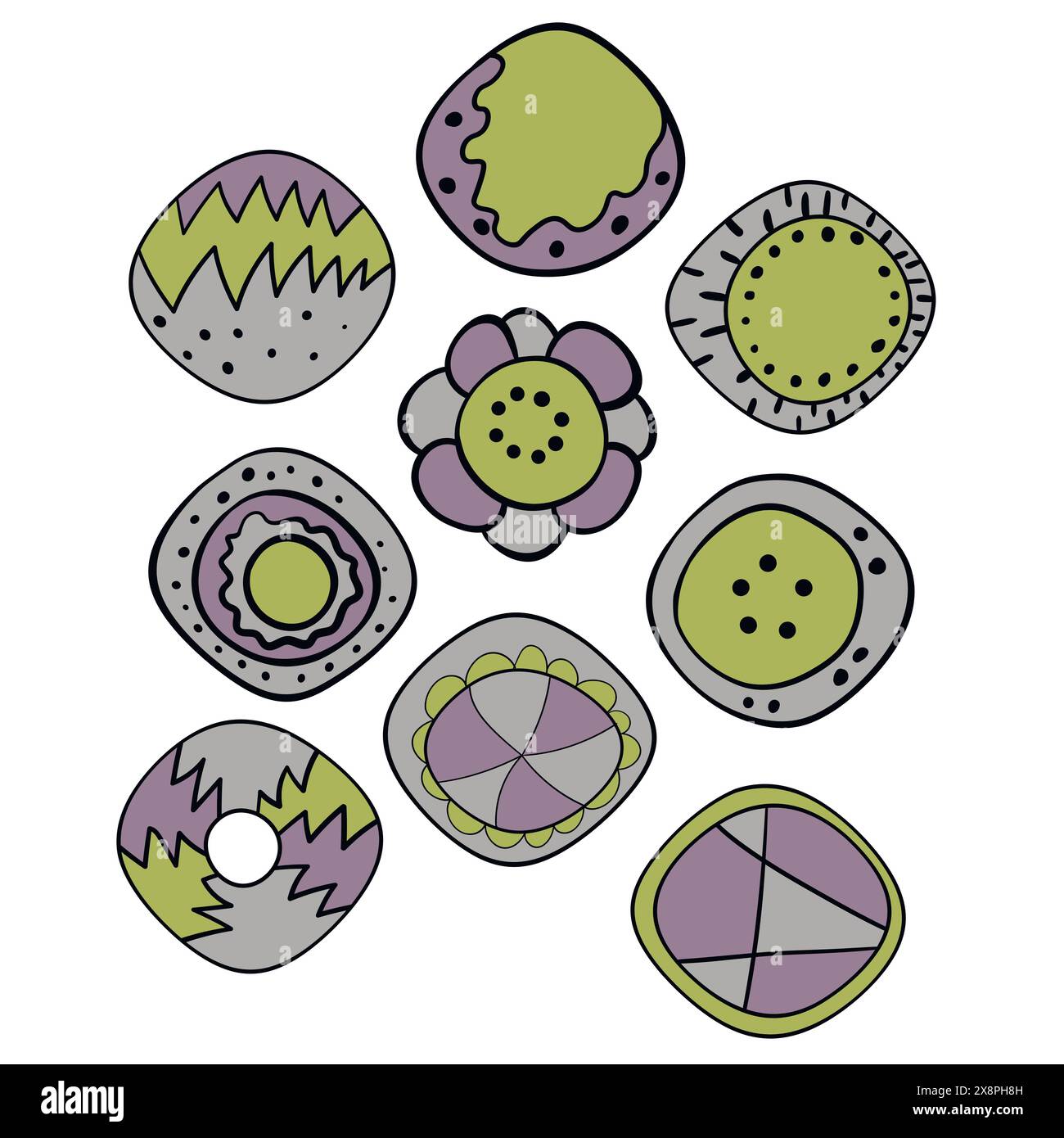 Icône de l'art aborigène géométrique. Décoration ethnique tribale arrondie. Afican, motiph. australien. Peinture de points. Illustration vectorielle, modèle pour Illustration de Vecteur