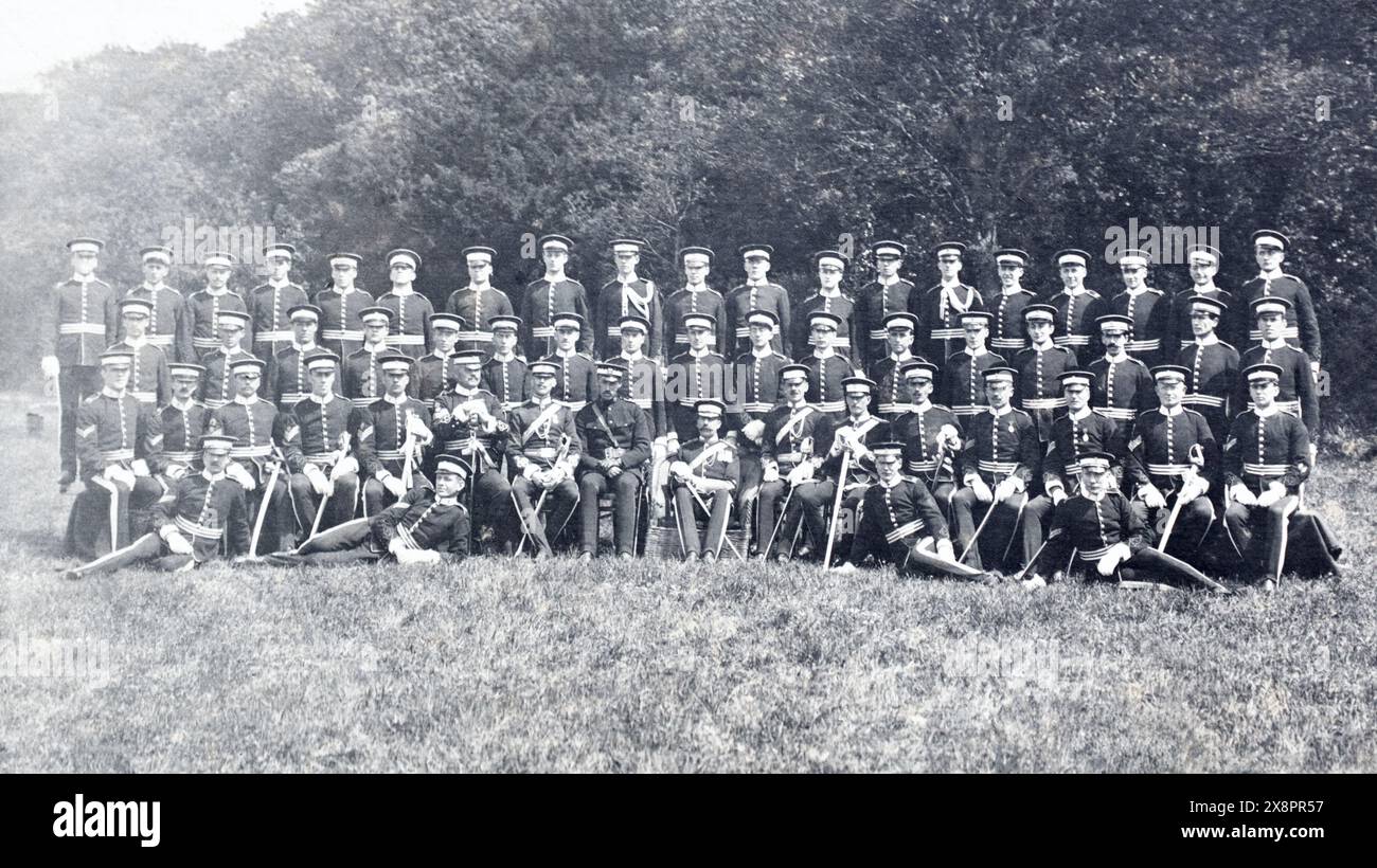 Soldats du Hampshire Yeomanry pendant leur camp à Havant, 1913. Banque D'Images