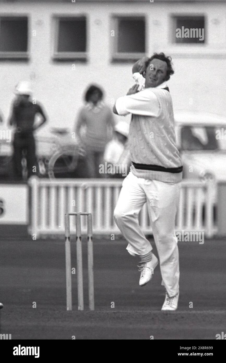 'Flat Jack' Simmons, bowling pour le Lancashire, - Worcestershire v Lancashire (John Player League, 40 overs) à New Road, Worcester, Angleterre dimanche 3 septembre 1978 Banque D'Images