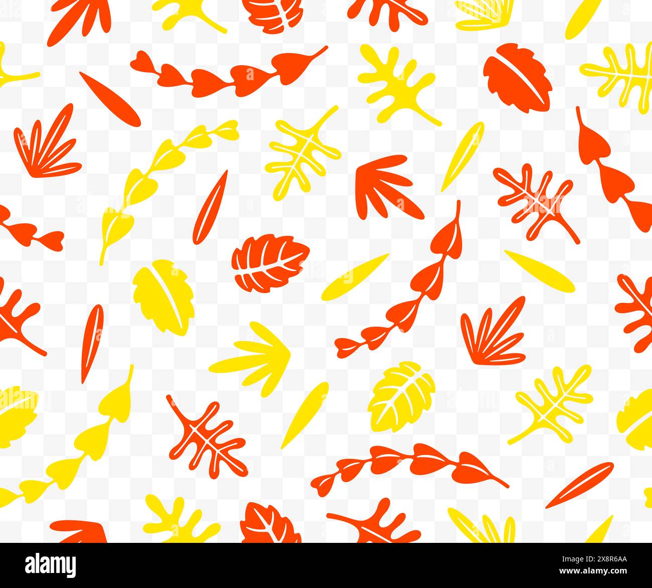 Feuilles d'automne, fond vectoriel sans couture. Feuille, plante, nature, feuillage et flore, motif, conception et illustration vectorielles Illustration de Vecteur