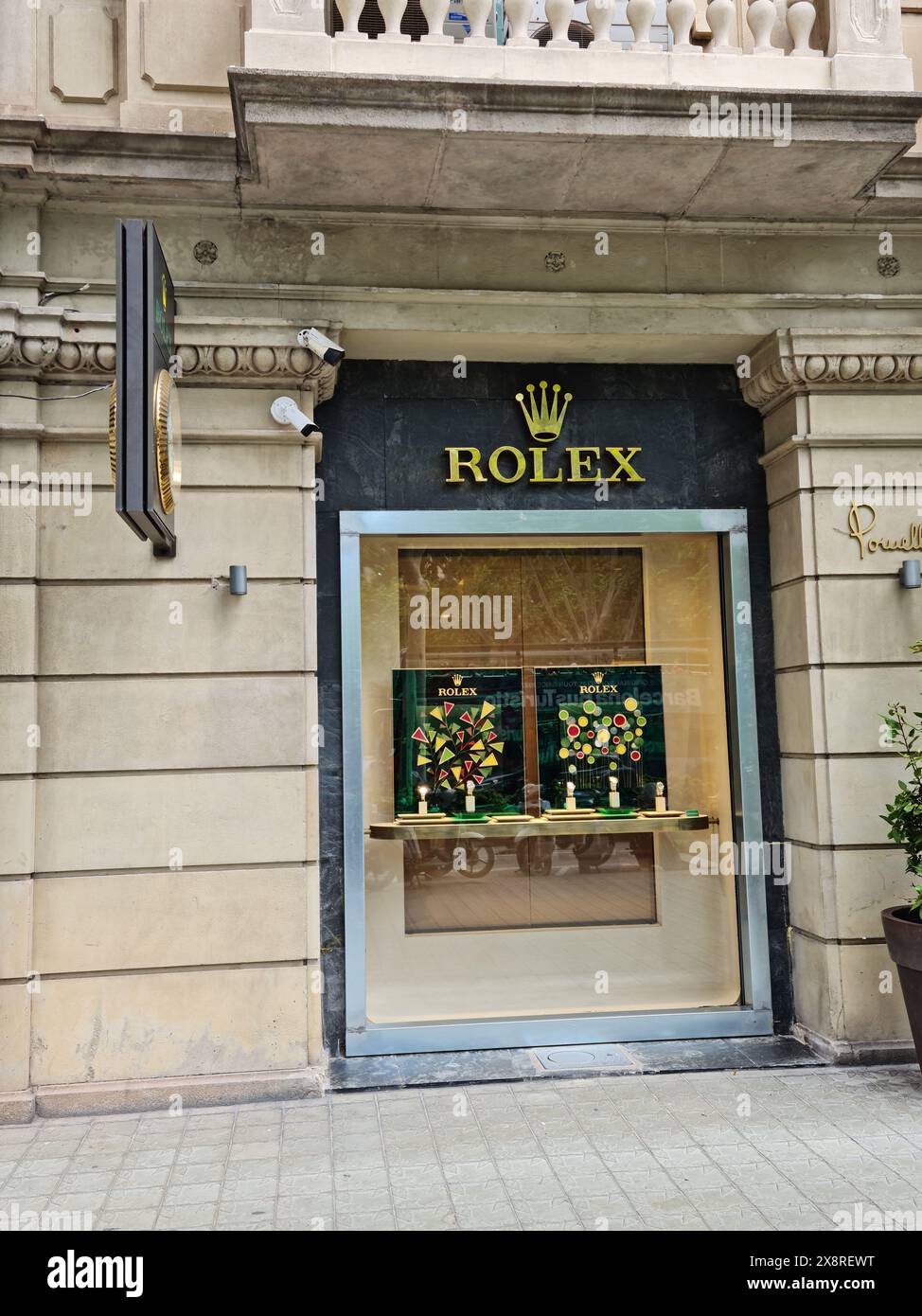 Magasin Rolex. Avinguda Diagonal, Barcelone, Catalogne, Espagne. Banque D'Images