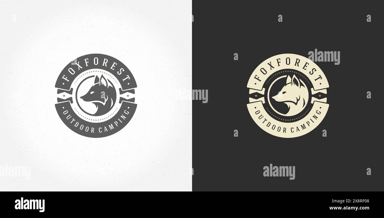 Silhouette d'illustration vectorielle d'emblème d'animal sauvage de tête de renard pour chemise ou timbre d'impression. Badge de typographie vintage ou conception d'étiquette. Illustration de Vecteur Silhouette d'illustration vectorielle d'emblème d'animal sauvage de tête de renard pour chemise ou timbre d'impression. Badge de typographie vintage ou conception d'étiquette. Illustration de Vecteur