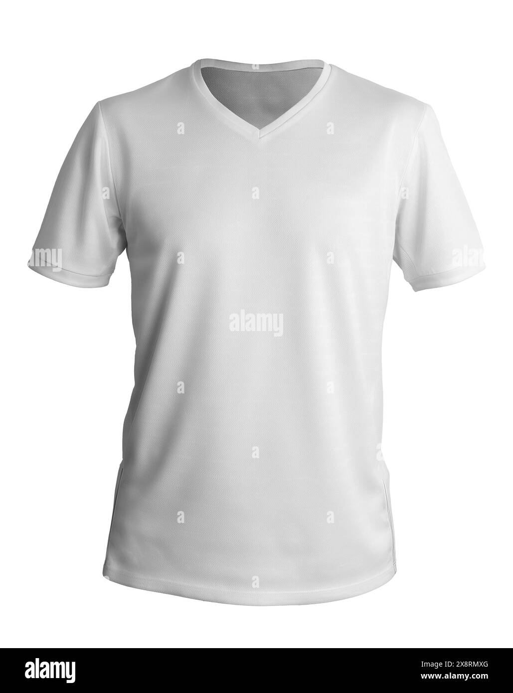 Maillot de football blanc, idéal pour promouvoir les couleurs et le logo du club, parfait pour les conceptions sur le thème du sport et le concept de marque Banque D'Images