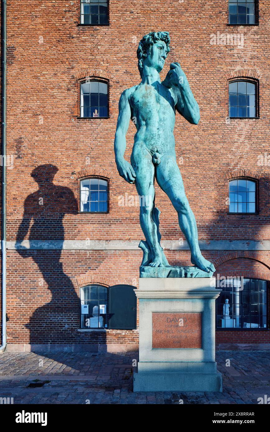 Le David de Michelangelo, en bronze coulé par la Royal Collection, Copenhague, Danemark Banque D'Images