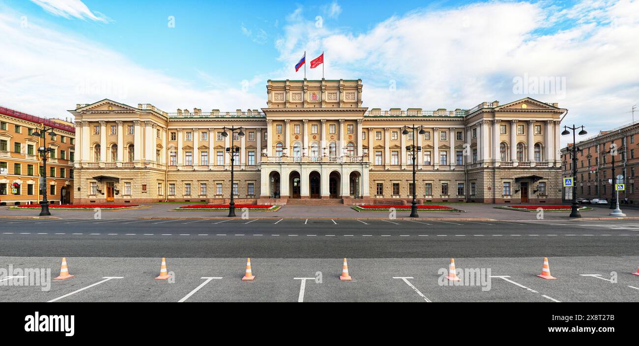 Russie, bâtiment de l'Assemblée législative de Saint-Pétersbourg, place Isaak - palais Mariinsky Banque D'Images