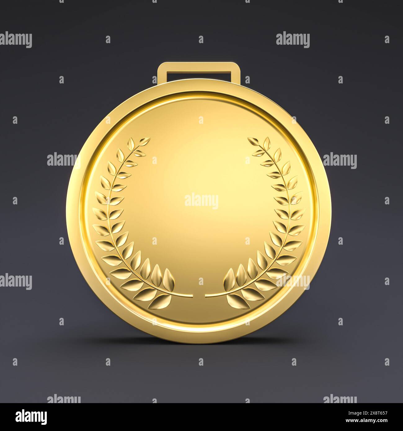 couronne de laurier en or brillant, représentant la réussite et l'honneur Banque D'Images