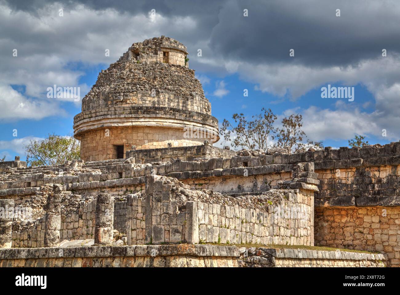 El Caracol (L'escargot), observatoire, Chichen Itza, Yucatan, Mexique Banque D'Images