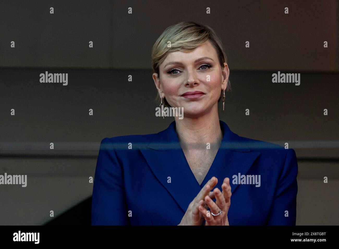 Monte Carlo, Monaco, 27 mai 2024, Charlene, Princesse de Monaco, princesse de Monaco présente la journée de course, manche 08 du championnat de formule 1 2024. Crédit : Michael Potts/Alamy Live News Banque D'Images