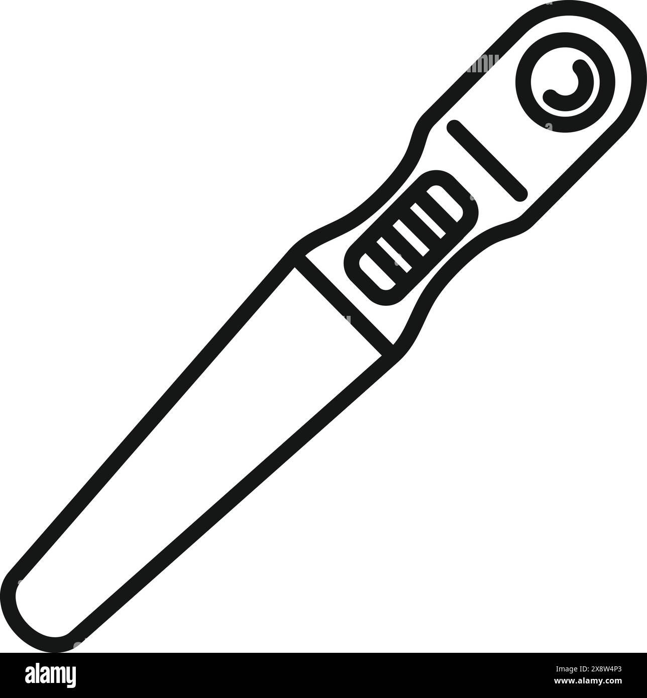 Simple dessin au trait d'un otoscope, couramment utilisé dans les examens médicaux Illustration de Vecteur