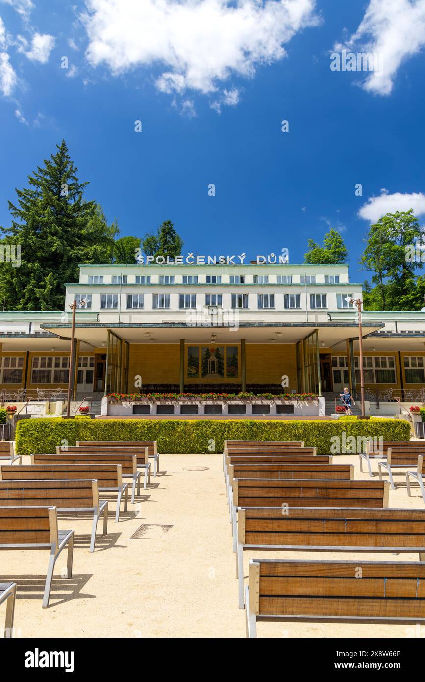 Luhacovice, ville thermale pittoresque du sud de la Moravie, République tchèque Banque D'Images