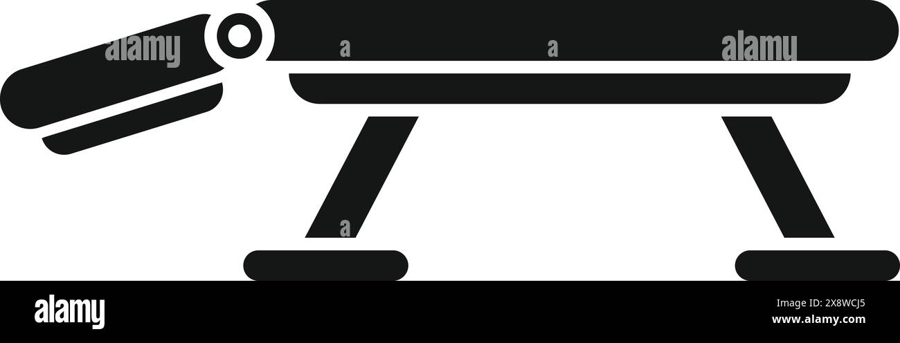 Illustration vectorielle de silhouette noire d'un cheval de pommeau de gymnastique pour les conceptions de sport et de fitness Illustration de Vecteur