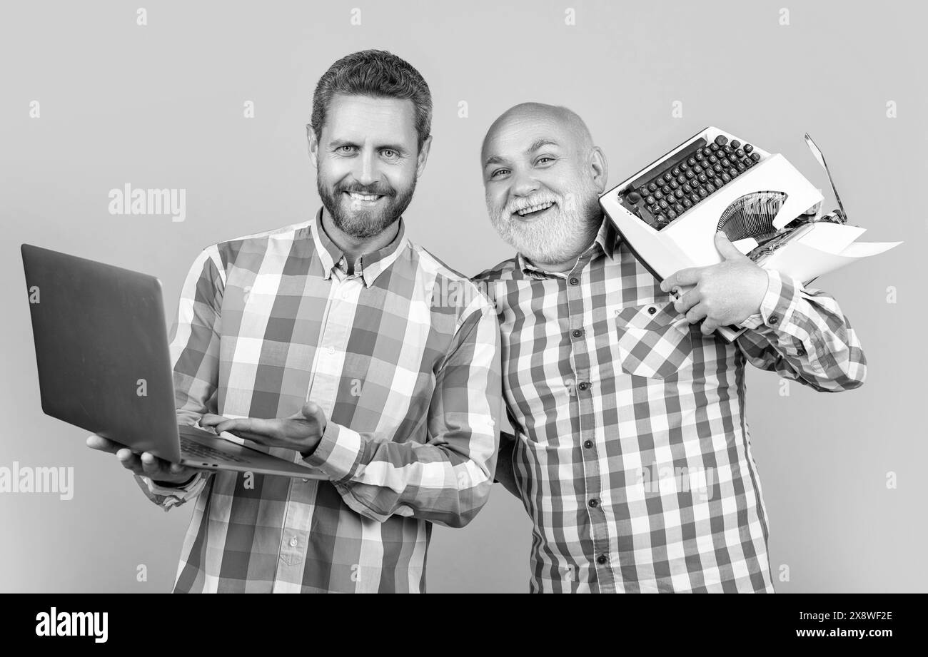 glad writer show vs contraste sur fond. photo de l'écrivain spectacle vs contraste Banque D'Images