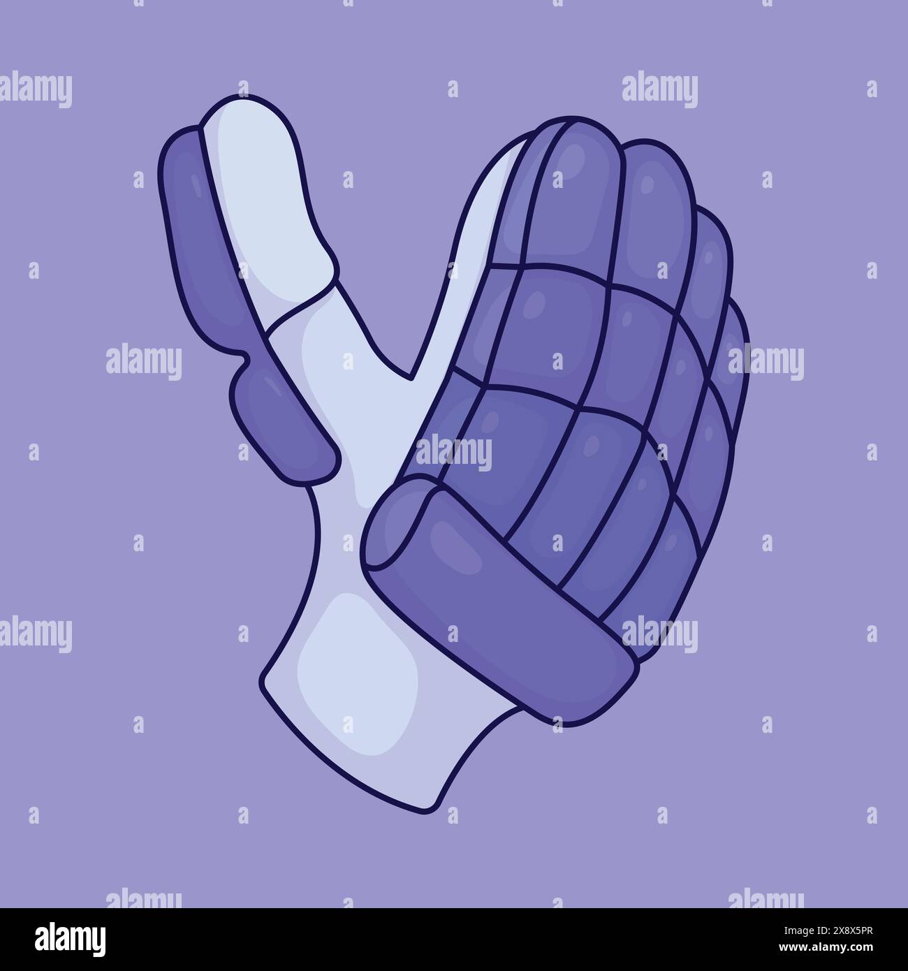 Icône vectorielle de gants de cricket. Illustration des gants de frappe de cricket. gants de protection pour le sport Illustration de Vecteur