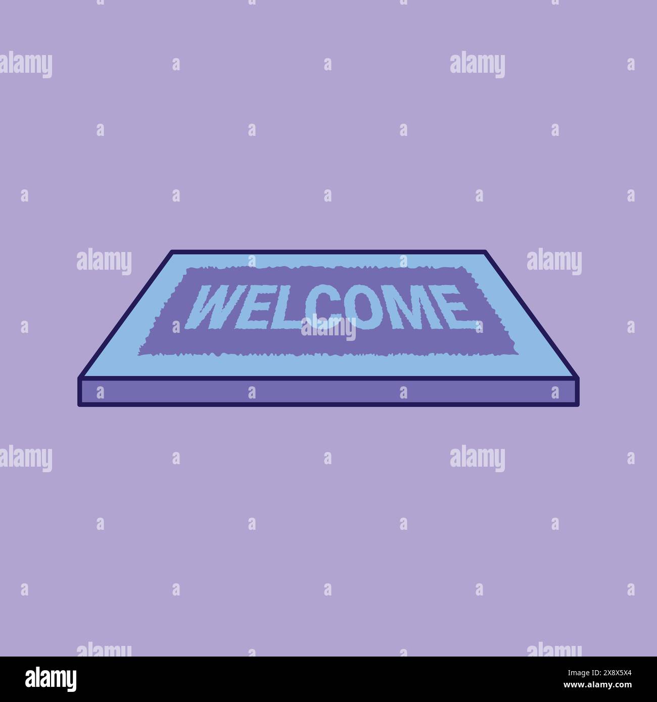 vecteur d'icône de tapis de porte. icône d'illustration du tapis de porte de bienvenue. Icône tapis de sol de la porte d'accueil Illustration de Vecteur
