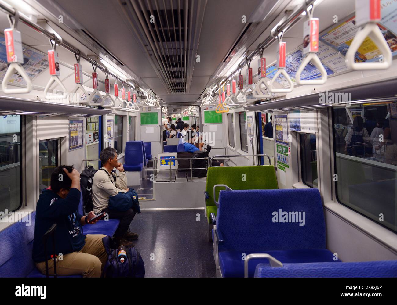 Le monorail pour l'aéroport de Haneda à Tokyo, au Japon. Banque D'Images