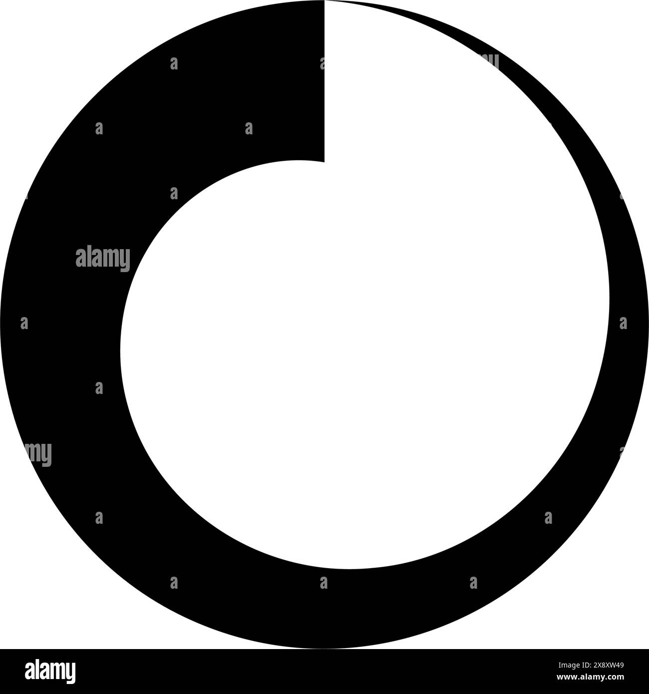 Icône de compte à rebours circulaire. Symbole de l'horloge. Mesure minuterie. Elément de conception de ligne. Icône heure et minute. Symbole d'intervalle. Illustration vectorielle isolée sur Illustration de Vecteur
