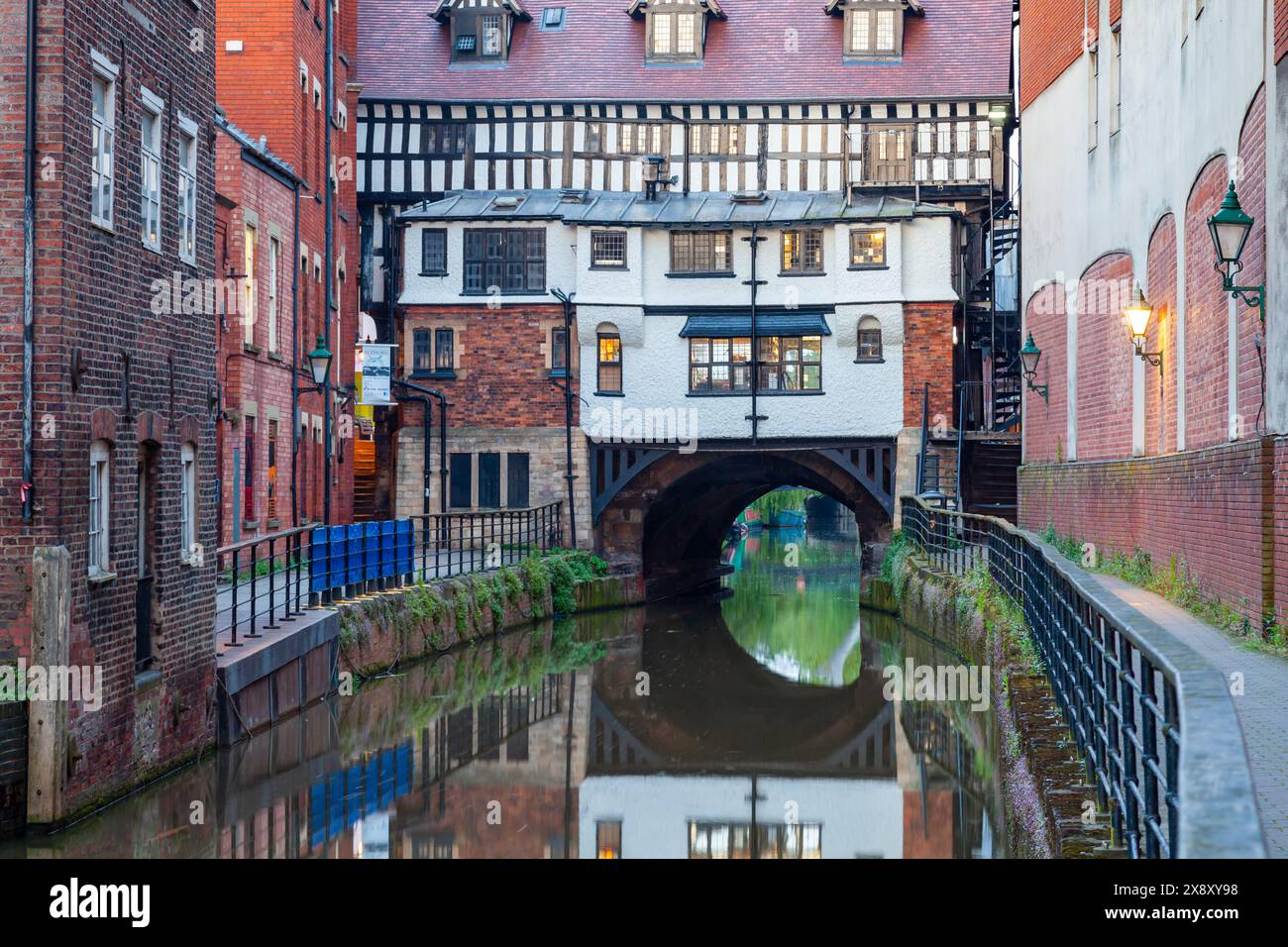 Soirée à High Bridge à Lincoln, Angleterre. Banque D'Images