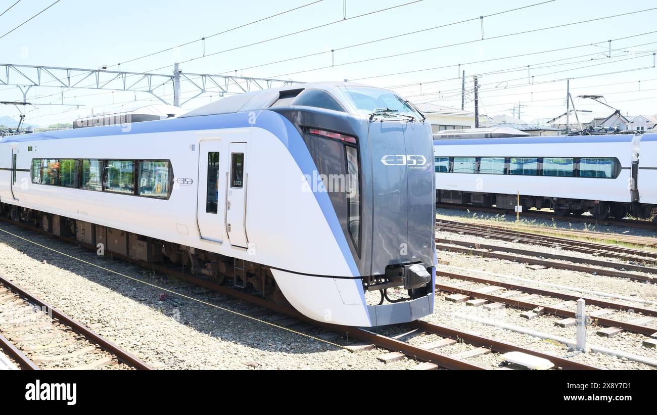 L'excursion Fuji est un service express régulier et limité exploité par JR East et Fuji Kyuko, entre Shinjuku sur la ligne Chuo et Kawaguchiko sur Fujik Banque D'Images