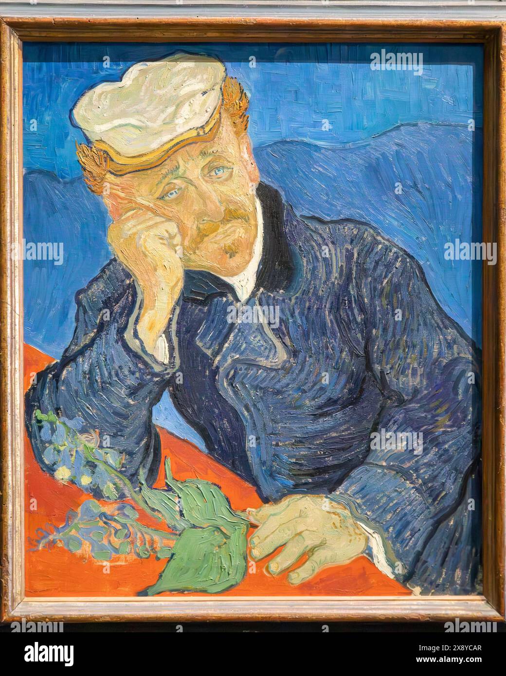 France, Paris, zone classée au Patrimoine mondial de l'UNESCO, Musée d'Orsay, portrait du Dr Paul Gachet par Van Gogh Banque D'Images