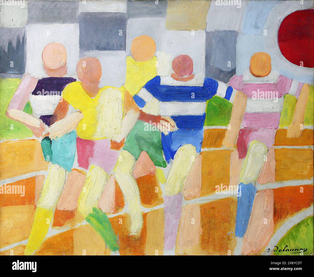 Art by robert delaunay les coureurs Banque de photographies et d