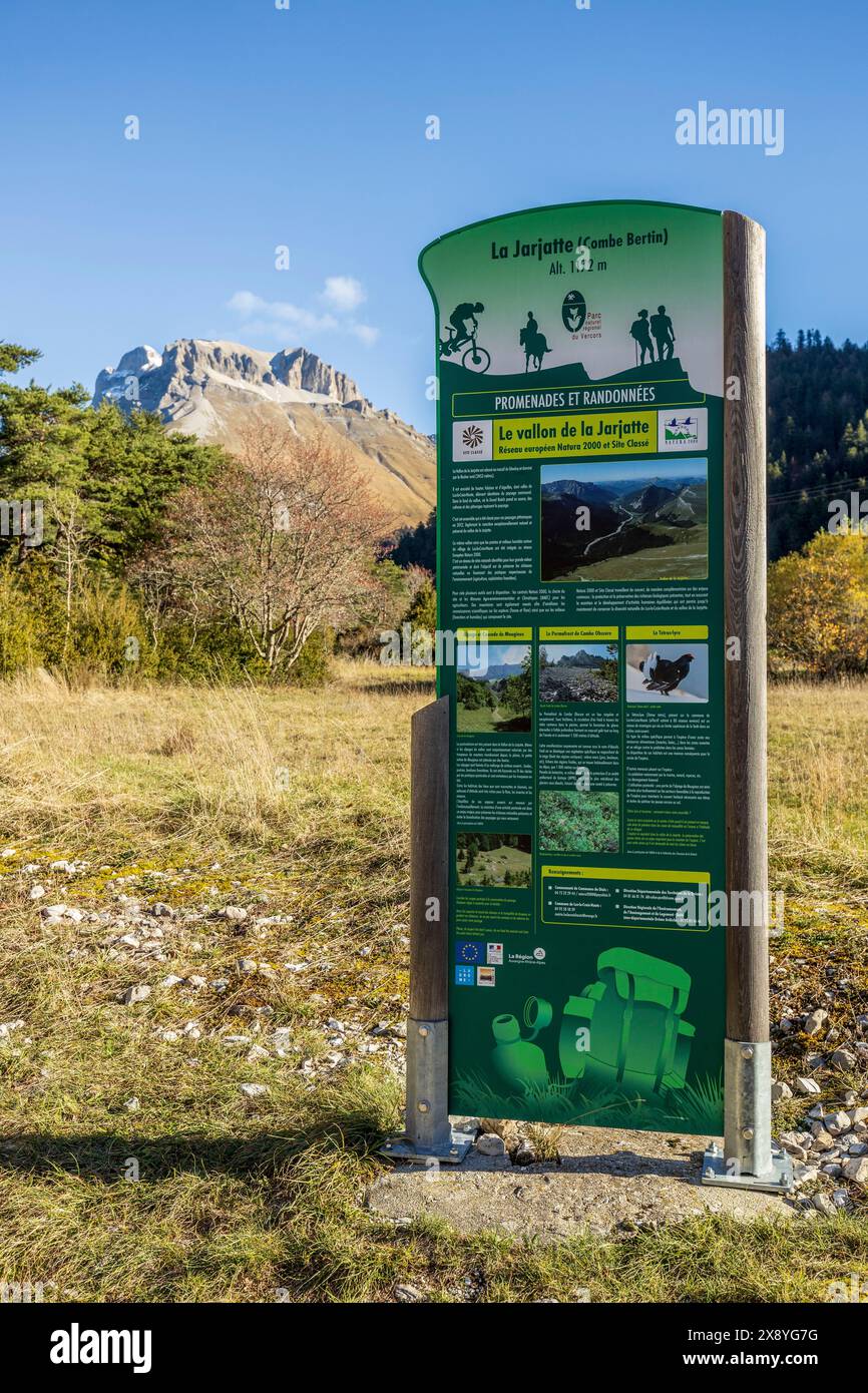 France, Drôme, Parc naturel régional du Vercors, massif du Dévoluy, vallée de Jarjatte intégrés au réseau Natura 2000 Banque D'Images