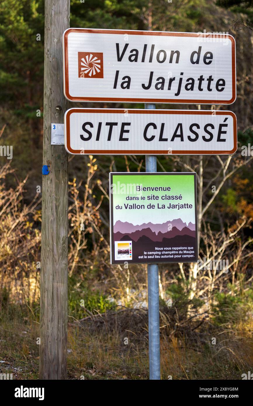 France, Drôme, Parc naturel régional du Vercors, massif du Dévoluy, vallée de Jarjatte intégrés au réseau Natura 2000 Banque D'Images