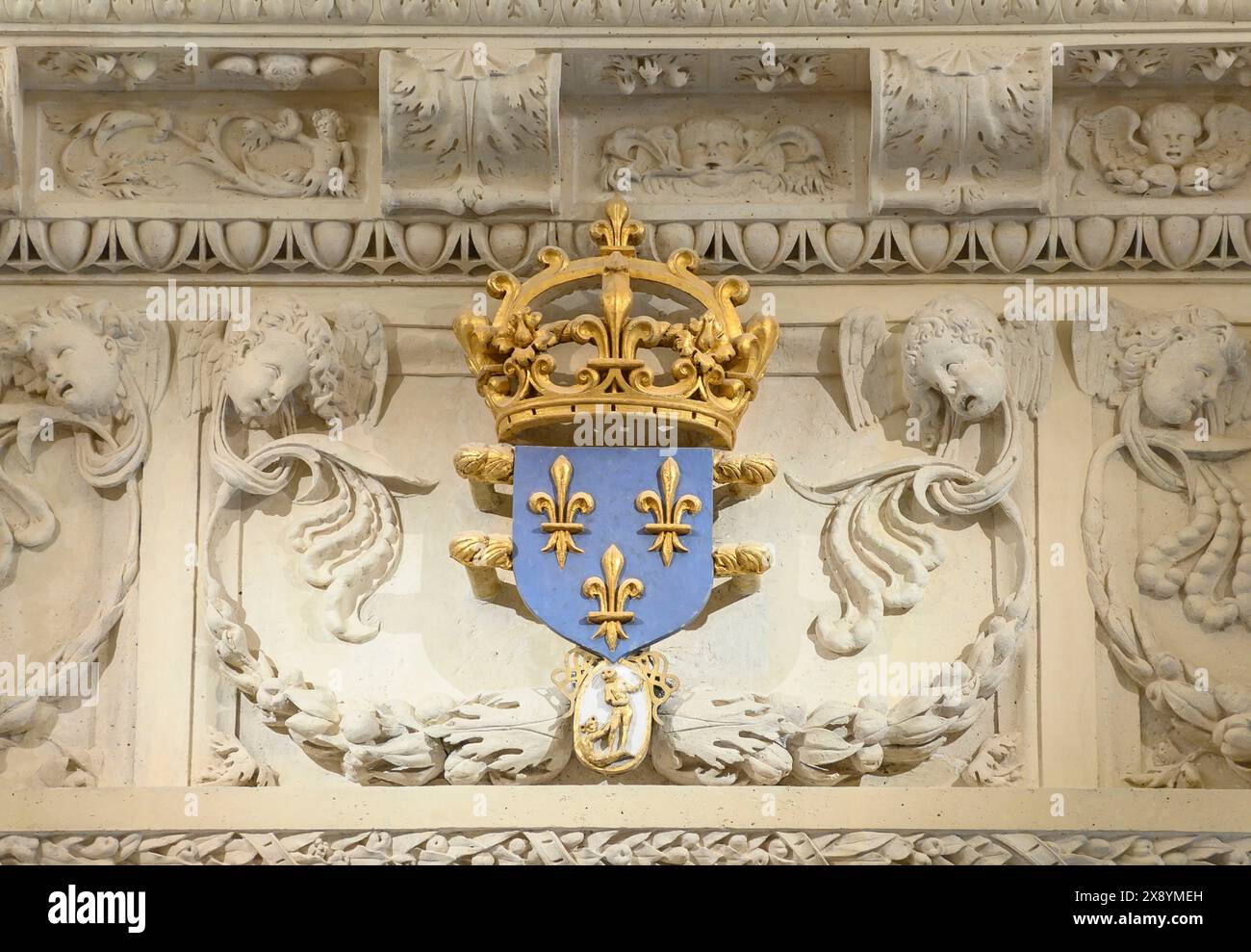 France, Aisne, Villers Cotteret, Cité de la langue française et château François 1er, Chapell Banque D'Images