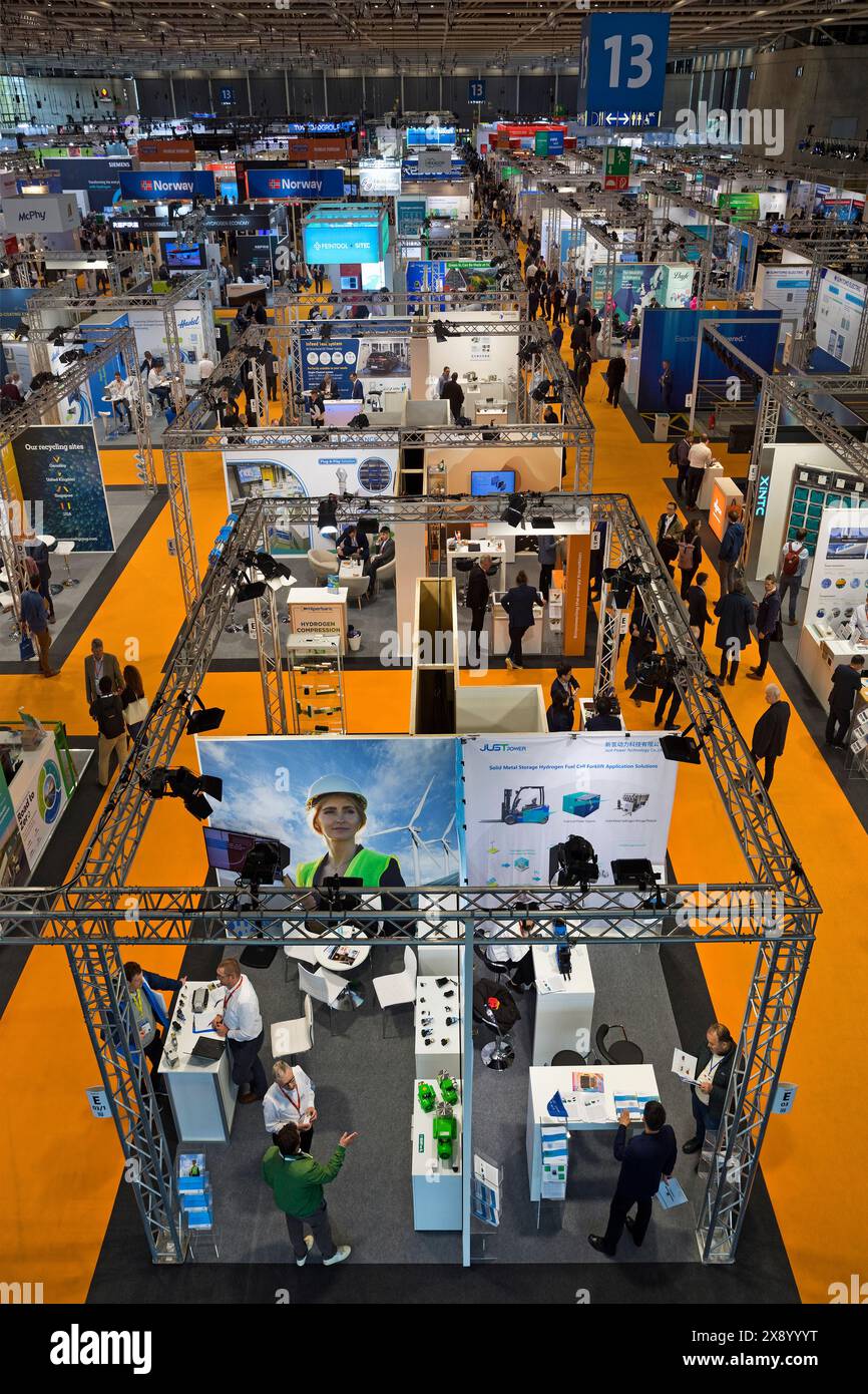 Hannover Messe, vue d'ensemble d'une salle d'exposition, Allemagne, basse-Saxe, Hanovre Banque D'Images