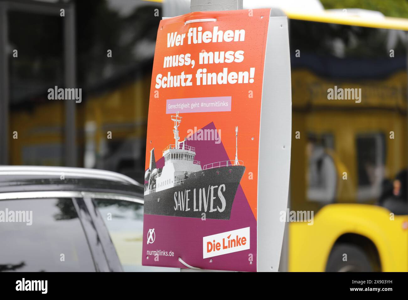 Deutschland, Berlin, Europawahl 2024 : Wahlspots und Wahlkampagnen der Parteien in Deutschland *** Allemagne, Berlin, élections européennes 2024, élections et campagnes électorales des partis en Allemagne Banque D'Images