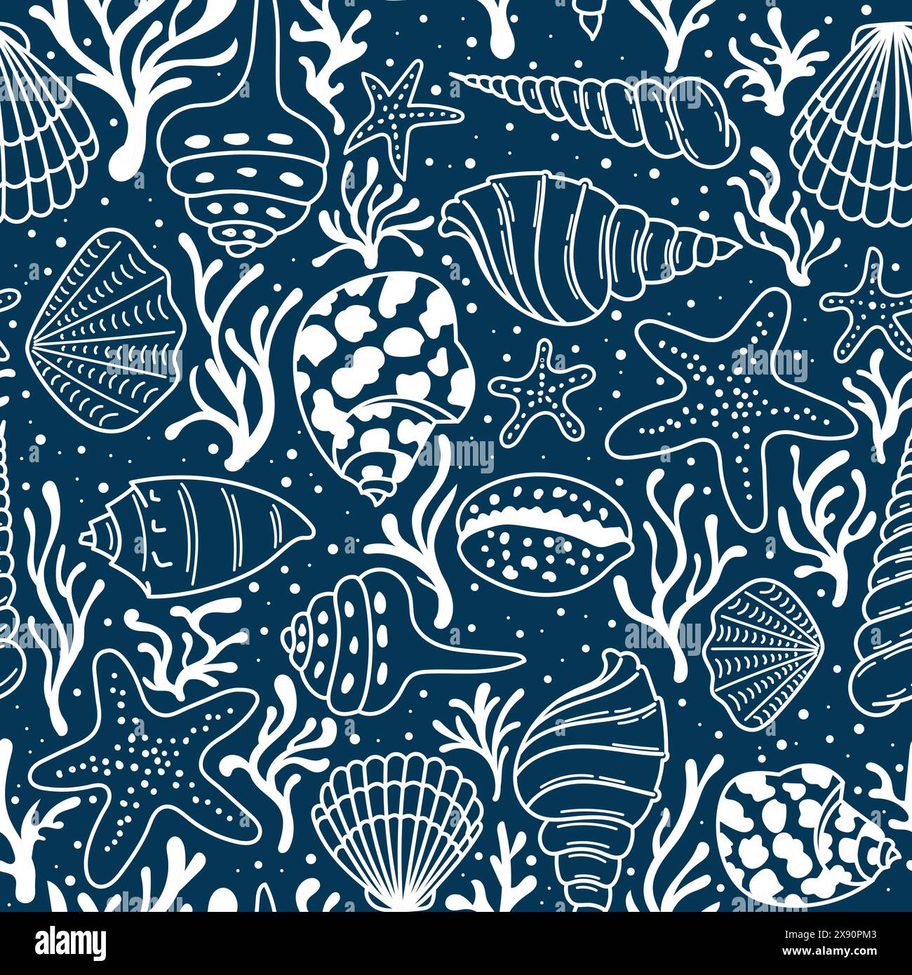 Motif marin vectoriel Illustration de Vecteur