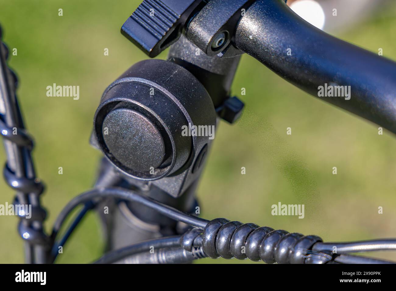 Serrure antivol pour bicyclette, alarme sonore pour bicyclette électrique, tentative de vol d'une bicyclette Banque D'Images