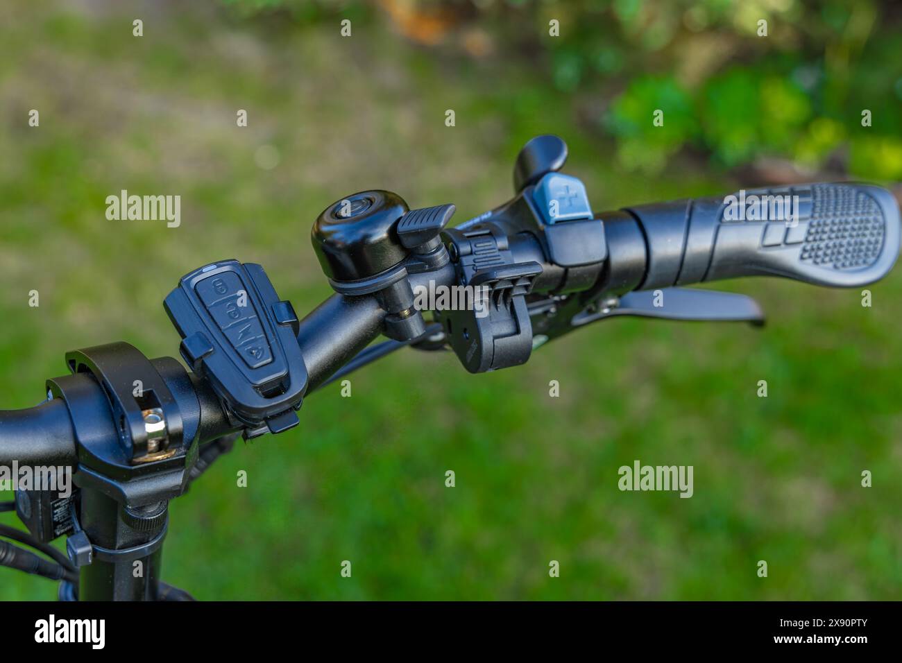 Serrure antivol pour bicyclette, alarme sonore pour bicyclette électrique, tentative de vol d'une bicyclette Banque D'Images