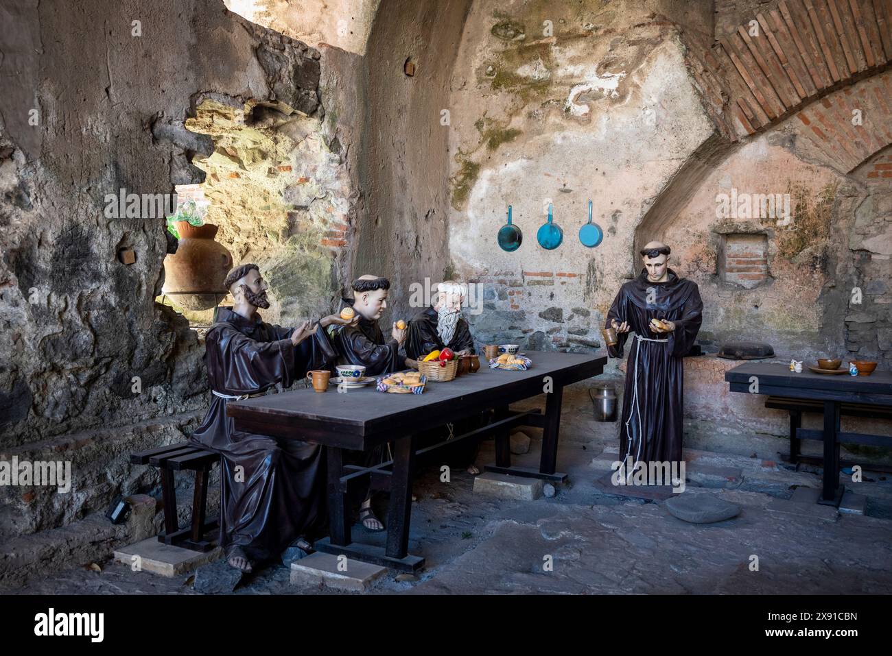 Réfectoire des moines, ruines du couvent de San Francisco el Grande, couvent franciscain achevé au début du XVIIIe siècle et détruit en 177 Banque D'Images