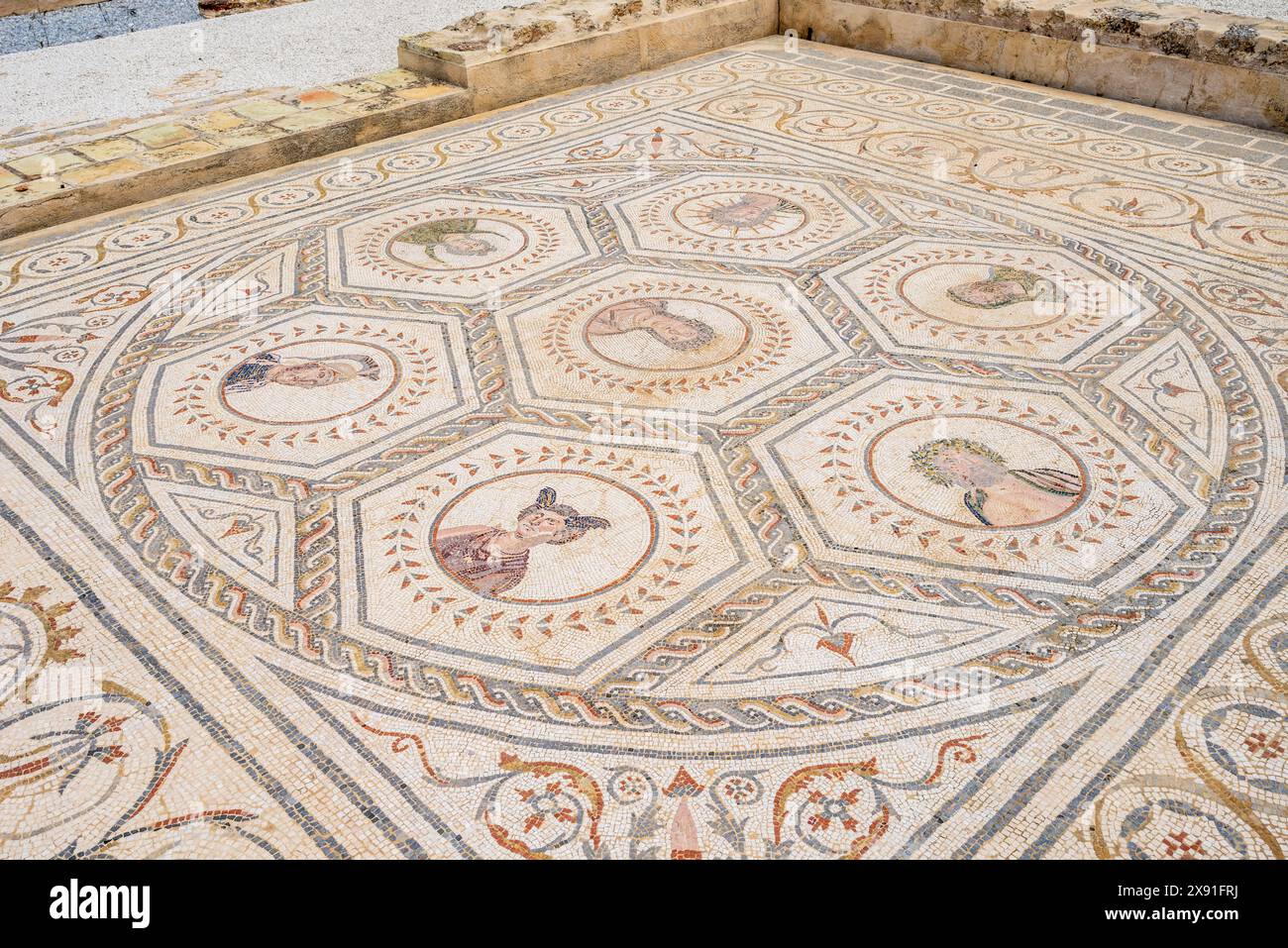Italica, maison planétarium, ancienne ville romaine, 206 av. J.-C., Andalousie, Espagne Banque D'Images