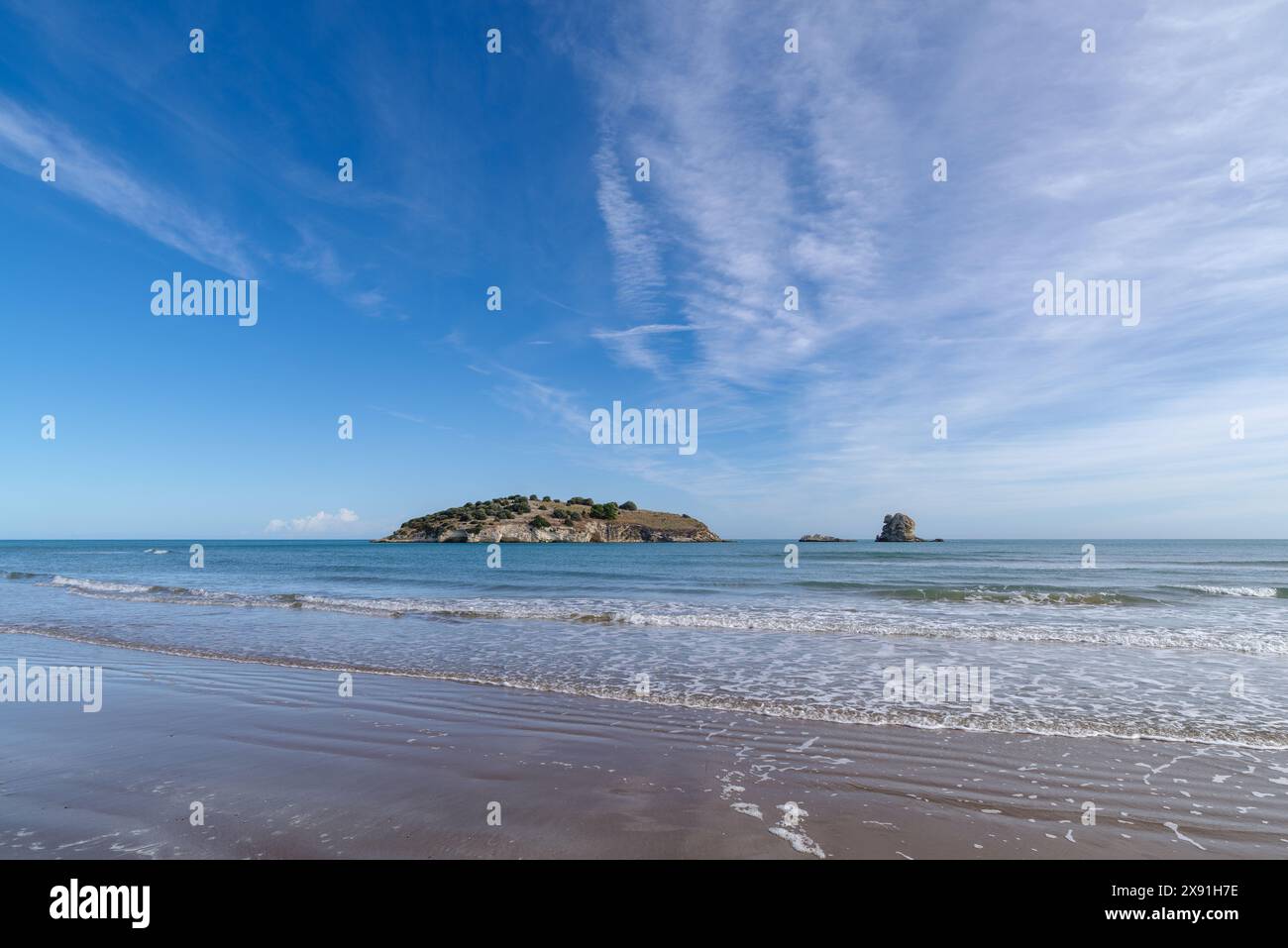 L'île de Baia di Campi, Parc National du Gargano, Pouilles, Italie Banque D'Images