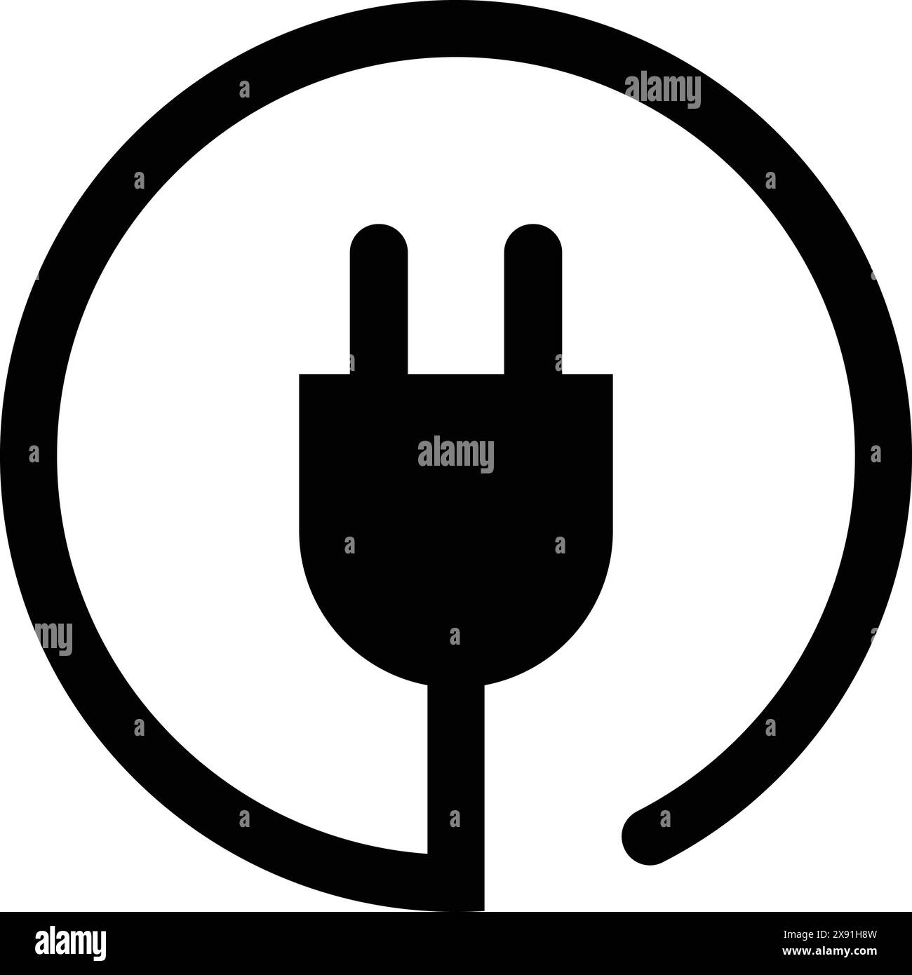 Signe de charge, symbole de prise électrique, station de charge de voiture, icône de charge EV, point de charge de véhicules Illustration de Vecteur