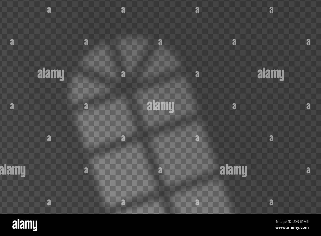 Superposition d'ombre à effet de lumière à partir d'un fond transparent isolé de fenêtre arquée Illustration de Vecteur