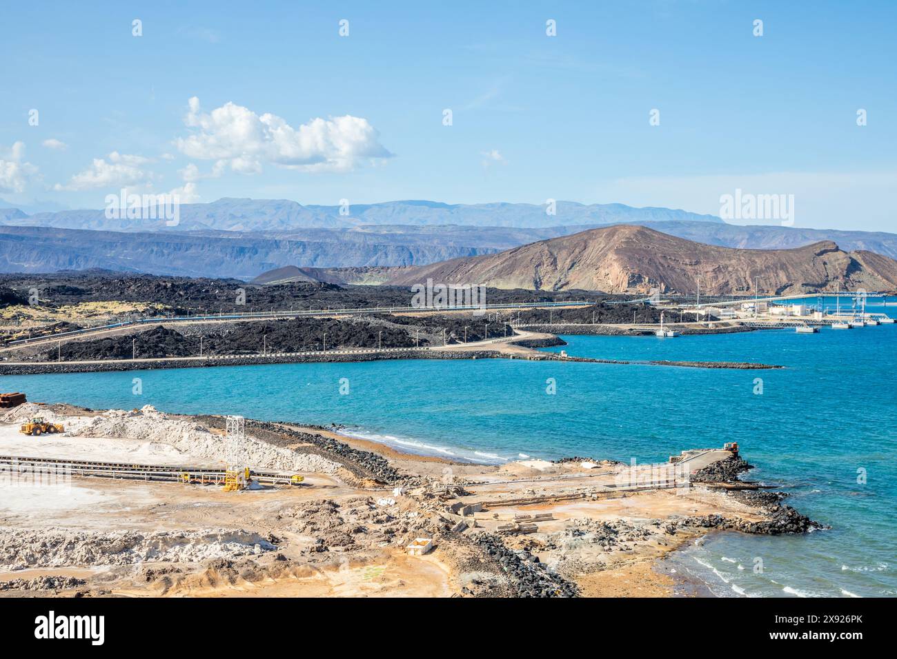 Port de Goubet, terminal portuaire des mines de sel, région de Tajourah, Djibouti, Corne de l'Afrique Banque D'Images