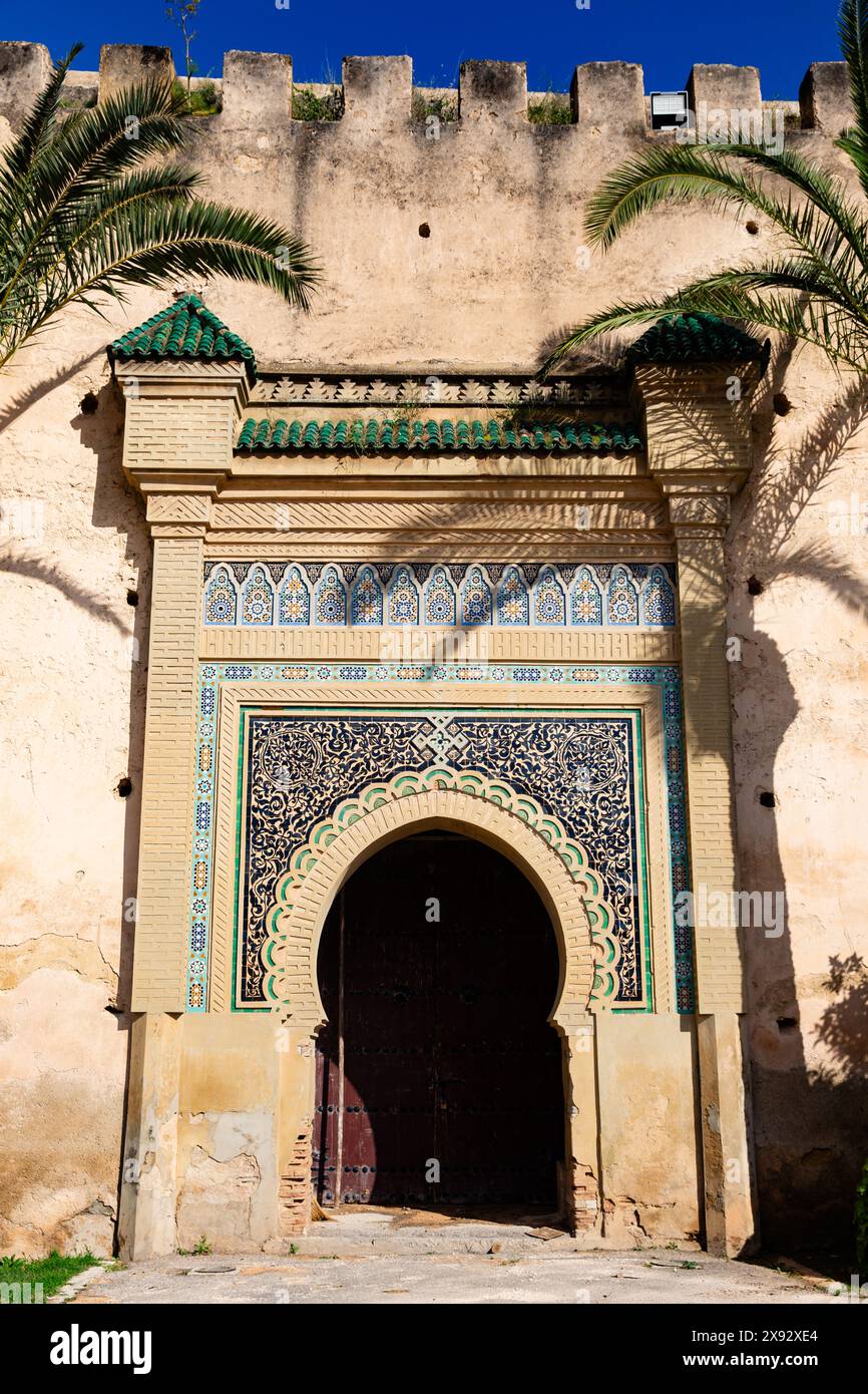 Le site touristique de la Kasbah de Moulay Ismail à Meknès, Maroc Banque D'Images