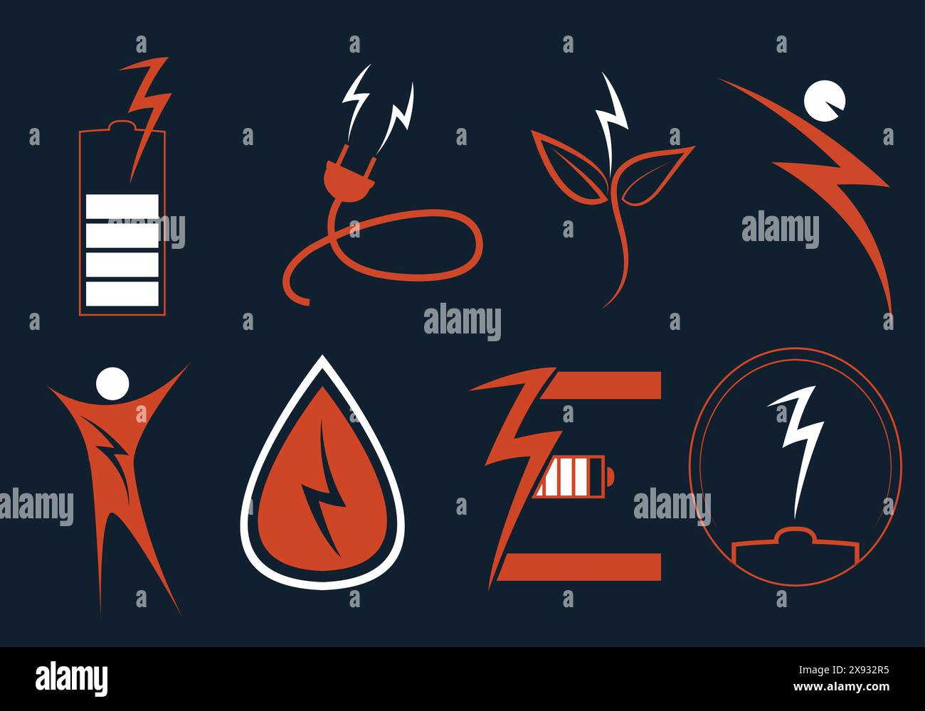 Collection d'icônes de vecteur d'énergie de haute qualité – Améliorez vos conceptions d'énergie renouvelable, vos projets durables et vos initiatives écologiques Illustration de Vecteur